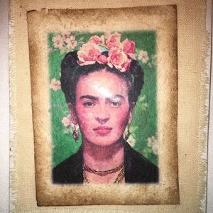 FRIDA KAHLO Photograph Linen & Bark